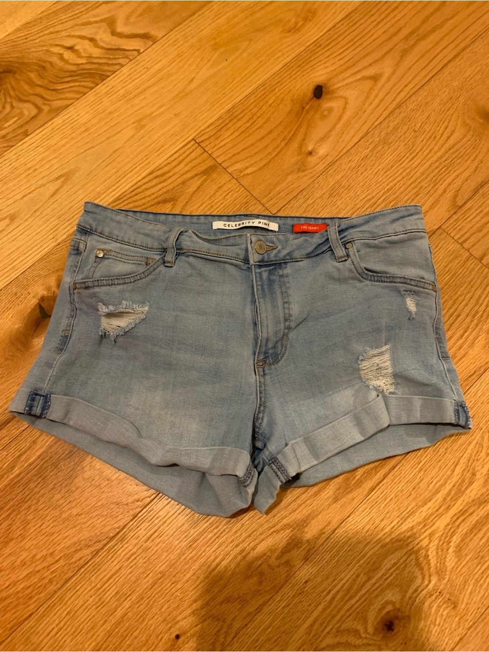 PICK ANY 3 ITEMS FOR $10 - Celebrity Pink The Honey Blue Distressed Denim Shorts